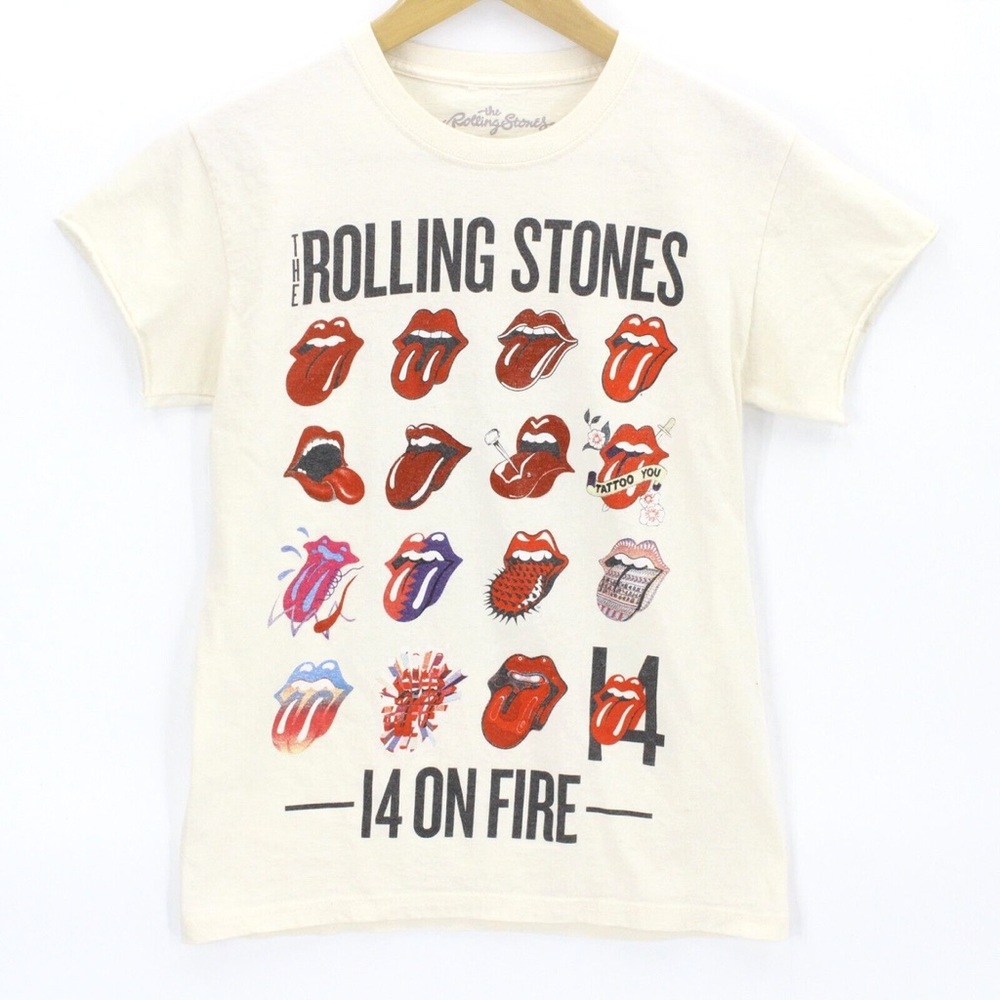 The Rolling Stones Women's Casual 14 On Fire Australia Tour Merch T-Shirt Size S